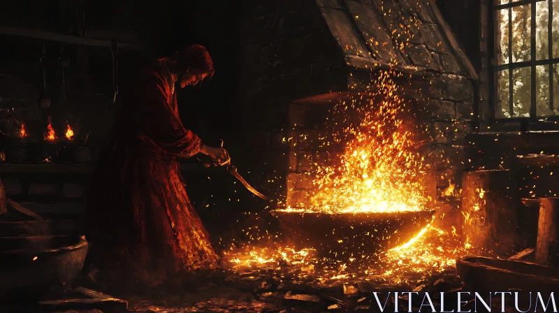 Forge Master at Work AI Image