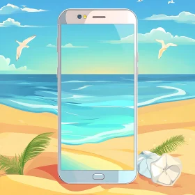 Seaside Escape on Mobile Display