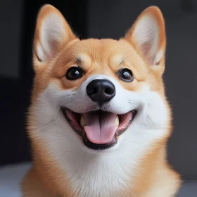 Happy Corgi Portrait