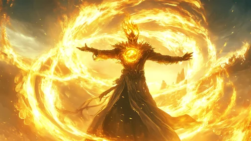 Enchanting Fire Mage Illustration