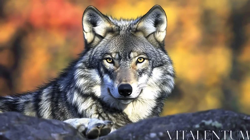 Wolf in the Wild AI Image