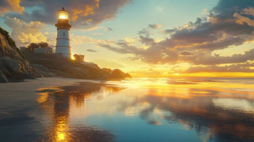 Coastal Beacon at Dusk