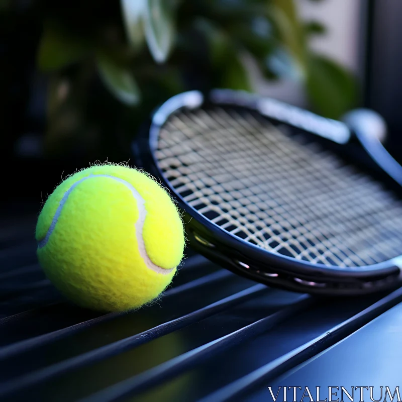 AI ART Serene Tennis Still Life