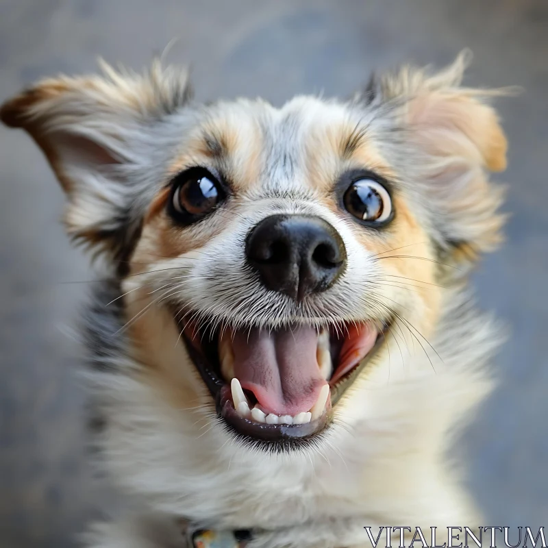 Joyful Dog Portrait AI Image