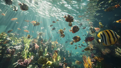 Underwater Paradise: Fish and Coral Reef