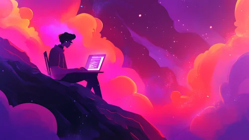 Coder in the Clouds: A Digital Dreamscape