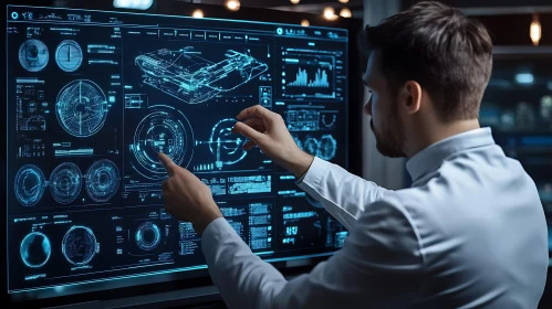 Futuristic Data Analysis Screen