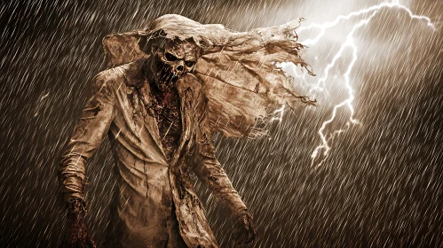 Undead Horror in Rainy Weather