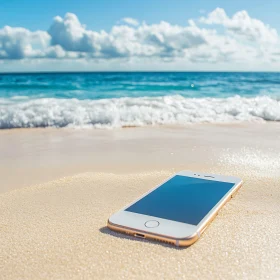 Mobile Phone at the Beach