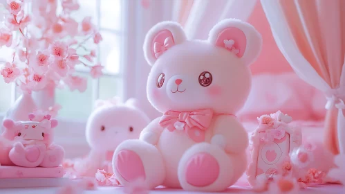 Delicate Pink Plushie Collection