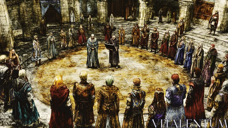 Medieval Era Ceremony Illustration AI Image