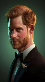 Prince Harry Detailed Portrait