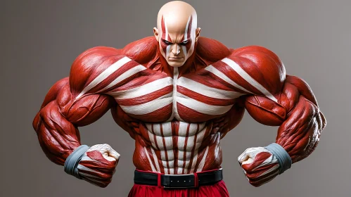 Bald Anime Character with Muscles