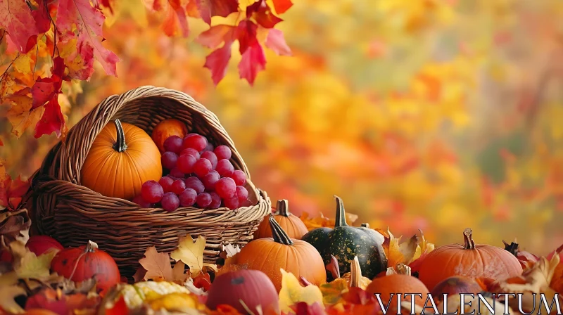 Fall Bounty: Thanksgiving Still Life AI Image