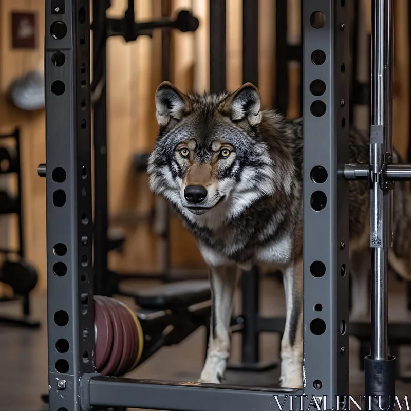 AI ART Wolf's Workout: A Gym Intrusion