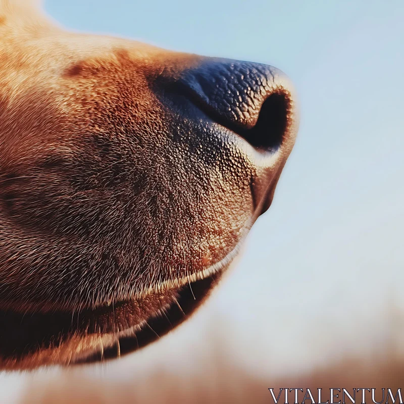 Detailed Dog Nose Close-Up AI Image