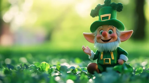 Lucky Leprechaun in Green Meadow