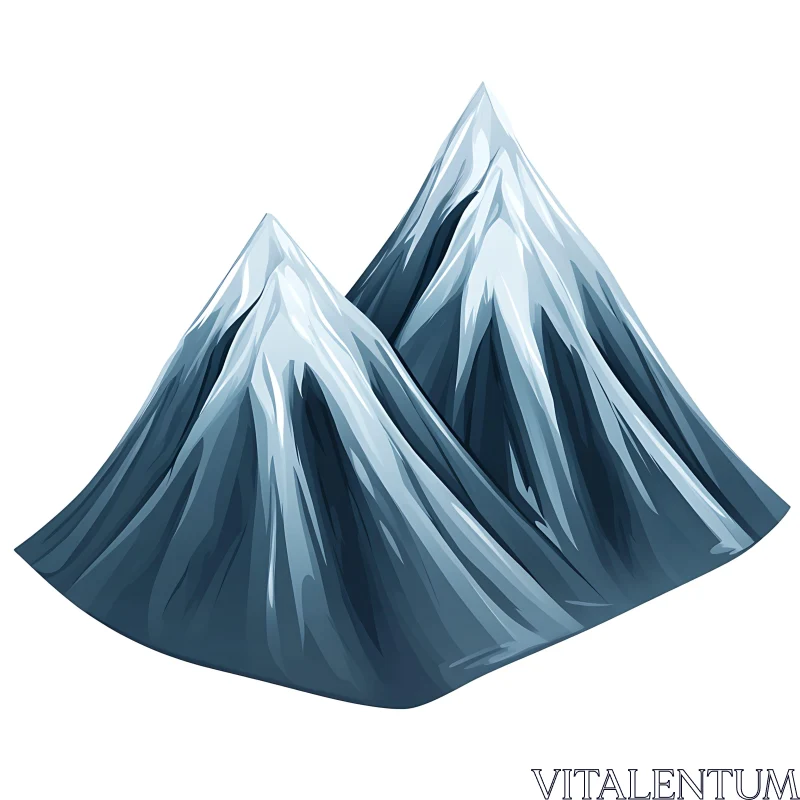 AI ART Majestic Mountain Landscape with Snow Caps