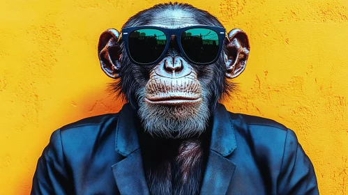 Fashionable Monkey Portrait