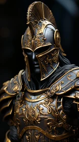 Warrior Adorned in Intricate Armor