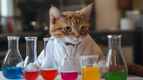 Feline Scientist at Work