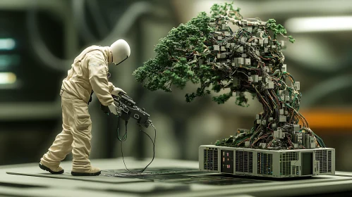 Cyborg Bonsai: The Merging of Worlds