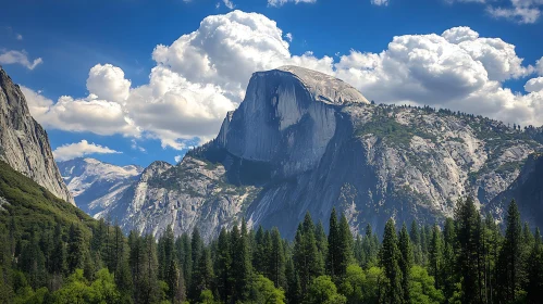 Scenic Mountain Landscape with Forest