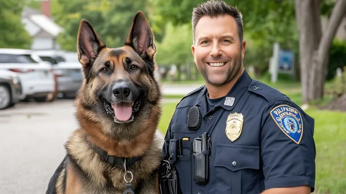 Law Enforcer with Canine Companion