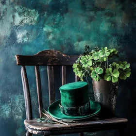 Still Life with Green Hat and Clovers