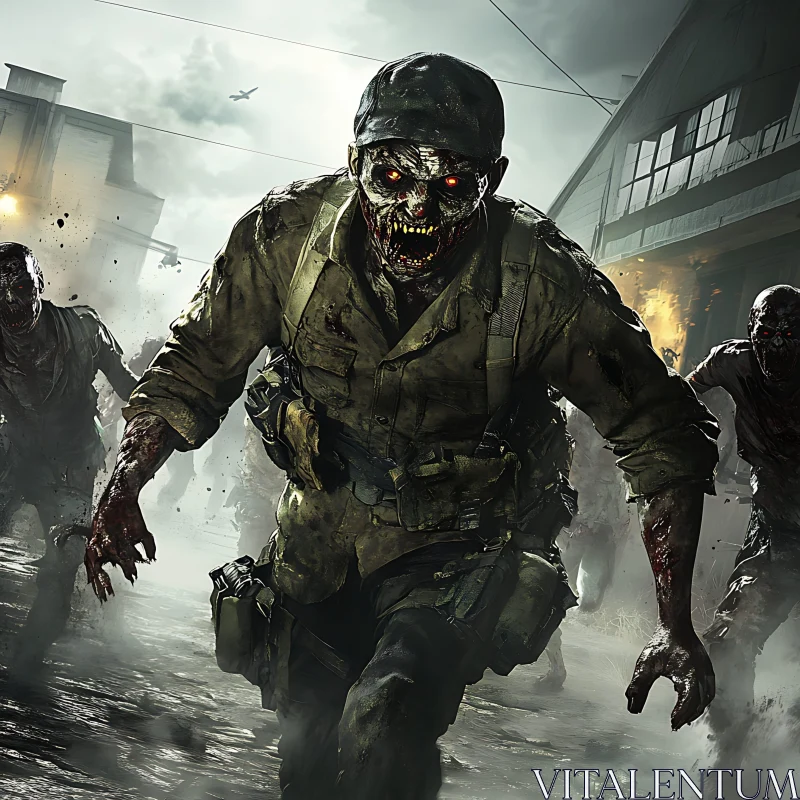 AI ART Horror: Zombie Horde Approaching