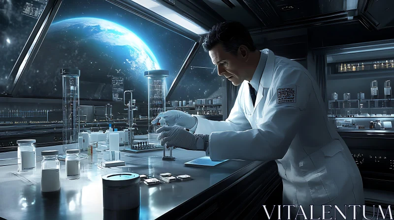 Scientist in Advanced Research Facility AI Image