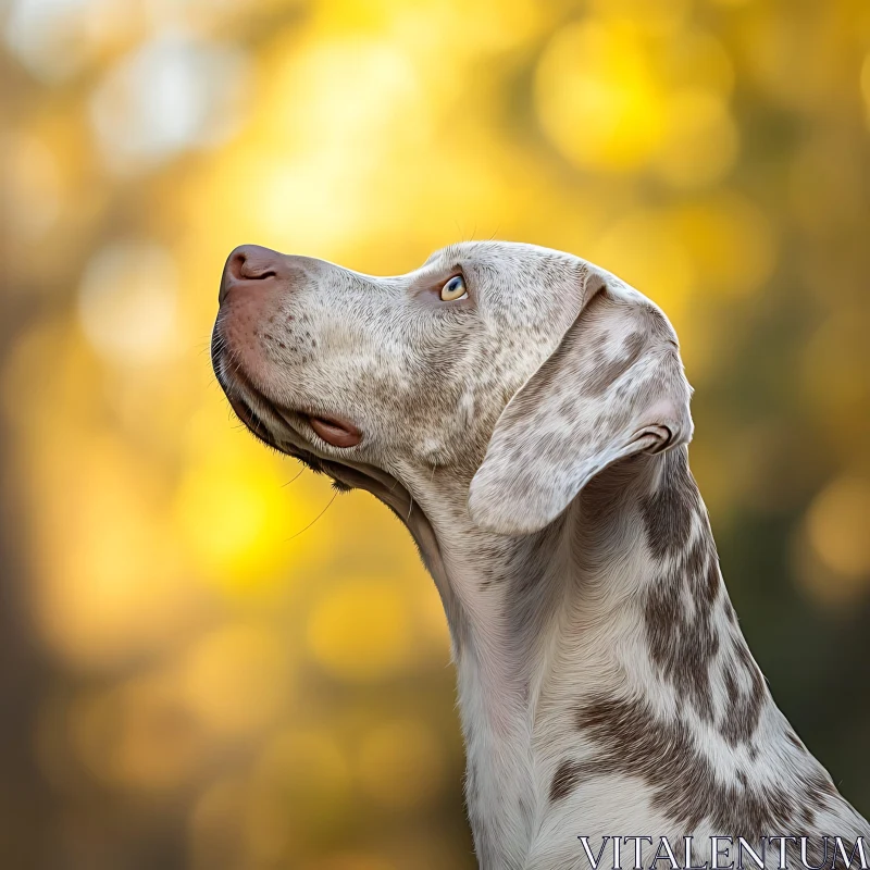 AI ART Attentive Dog in Warm Autumn Background