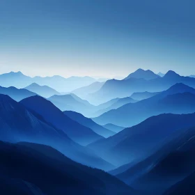 Layers of Blue Mountain Peaks