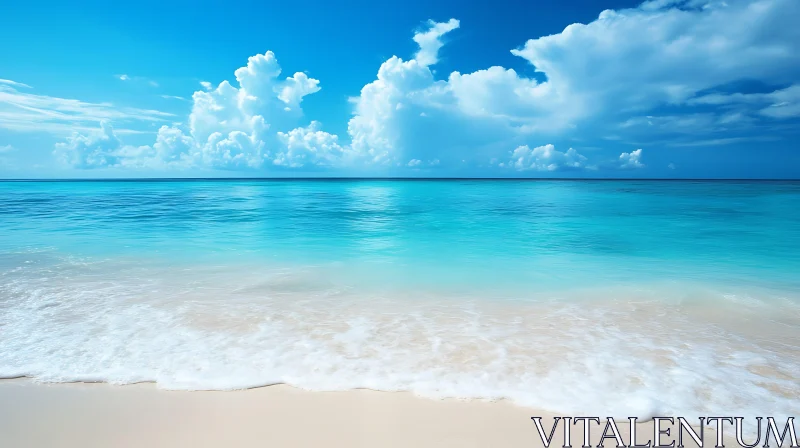 AI ART Azure Waters and White Sands Beach