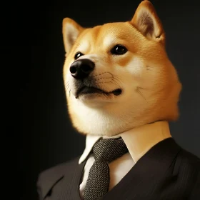 Business Dog - Shiba Inu in a Suit