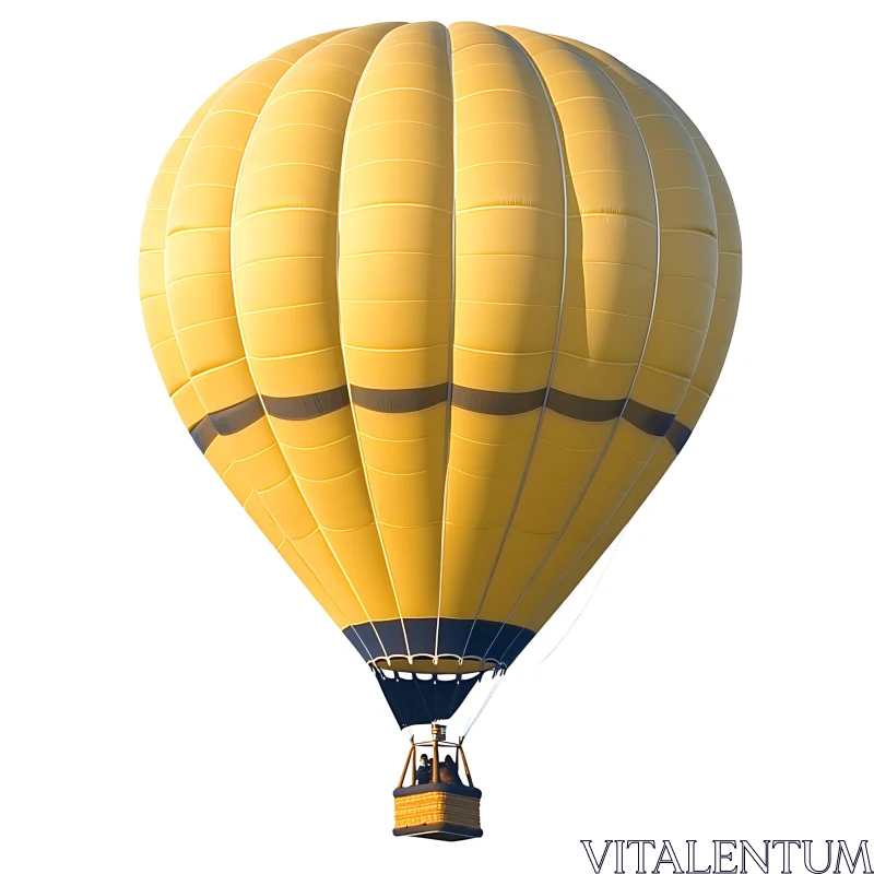 AI ART Yellow Hot Air Balloon in the Sky