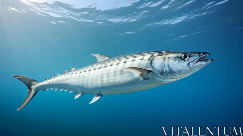 Underwater Scene with Tuna Fish in Octane Render AI Image