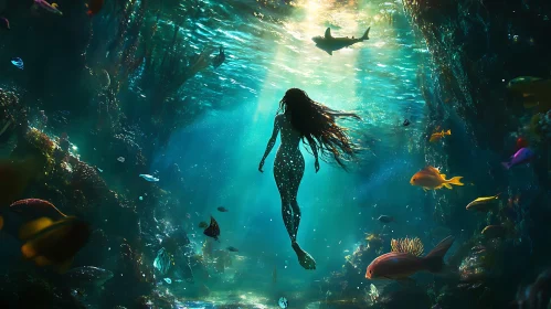 Ocean's Depths: A Woman's Underwater Journey