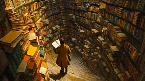 Infinite Books Painting