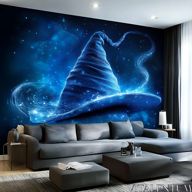 Magical Wizard Hat Room Decor AI Image