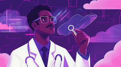 Medical Professional with Cloud Key