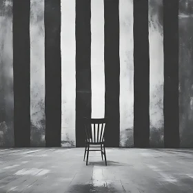 Minimalist Chair in Black and White