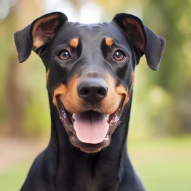 Joyful Dog Portrait Outdoors