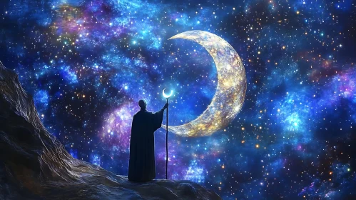 Magical Moon Staff Figure