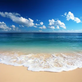 Coastal View of Ocean and Sky