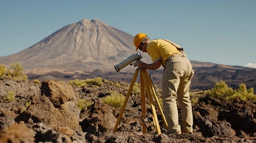 Mountain Surveyor at Work