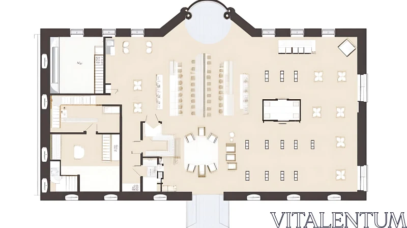 Well-Designed Office Layout with Modern Workstations AI Image