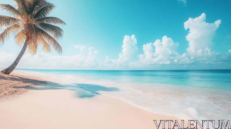 AI ART Seaside Bliss: A Tropical Beach View