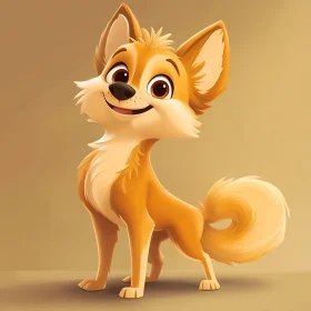 Charming Cartoon Fox Character