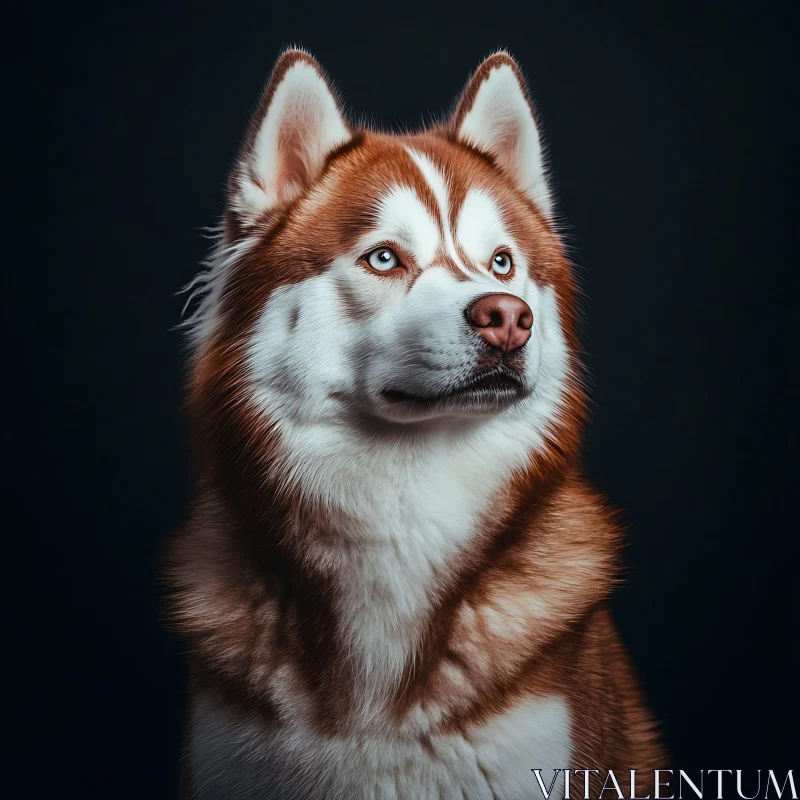 Siberian Husky Dog Portrait AI Image